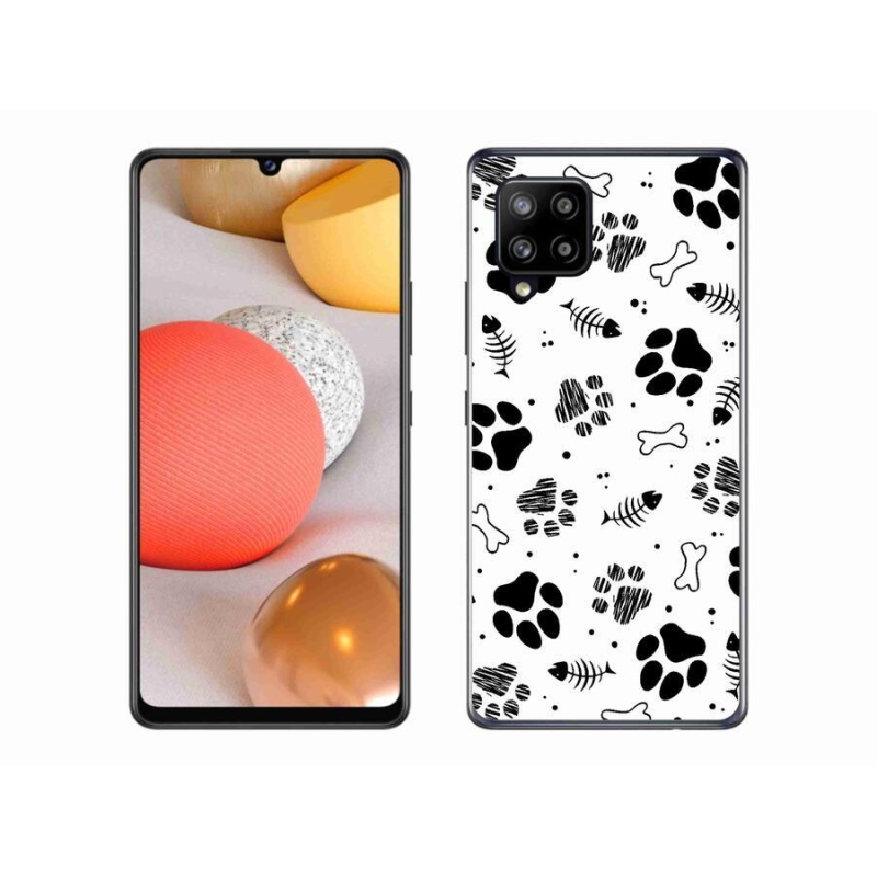 Zselés borítás mmCase Samsung Galaxy A42 5G - kutyamancsok 1
