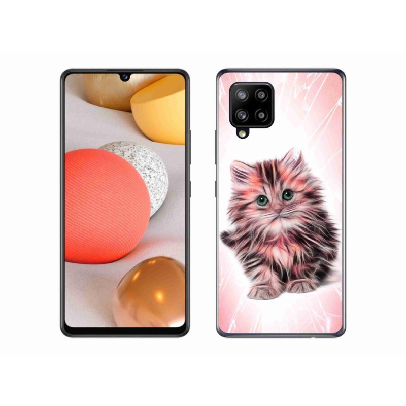 Gél borítás mmCase Samsung Galaxy A42 5G - aranyos cica - Samsung Galaxy A42 5G számára