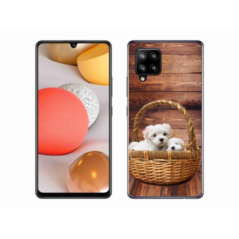 Zselés borítás mmCase Samsung Galaxy A42 5G - kölyökkutyákhoz