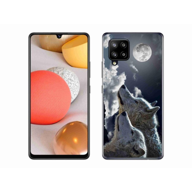 Gél védőburkolat mmCase Samsung Galaxy A42 5G - farkasok
