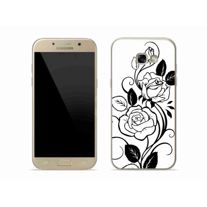 Zselés borítás mmCase Samsung Galaxy A5 (2017) - fekete-fehér rózsa