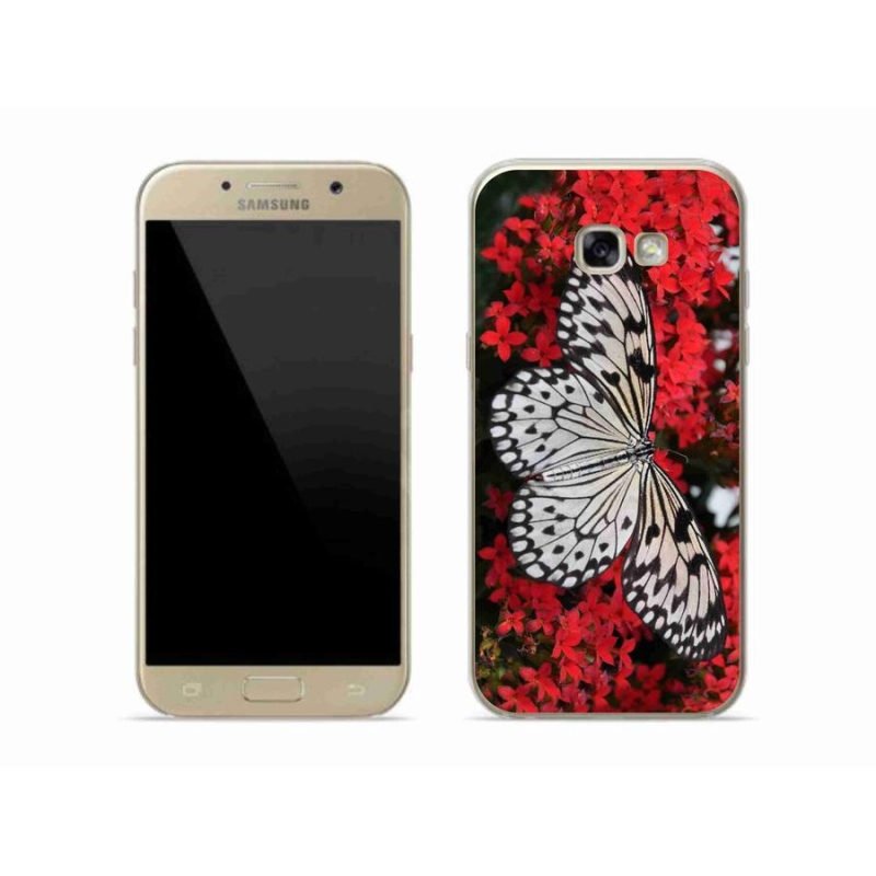 Zselés borítás mmCase Samsung Galaxy A5 (2017) - fekete-fehér pillangó 1