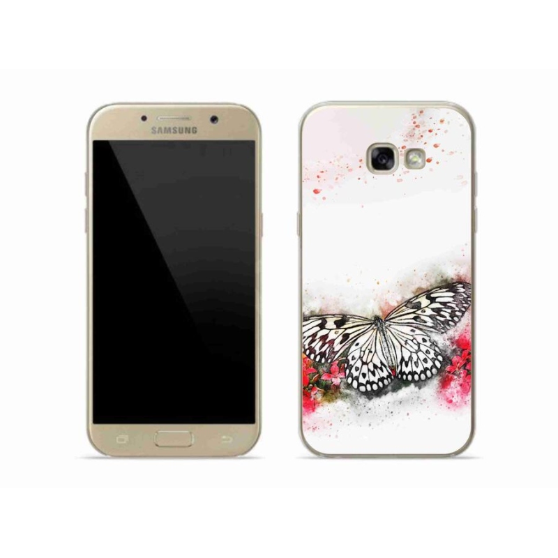 Gél védőhuzat mmCase Samsung Galaxy A5 (2017) - fekete-fehér pillangó