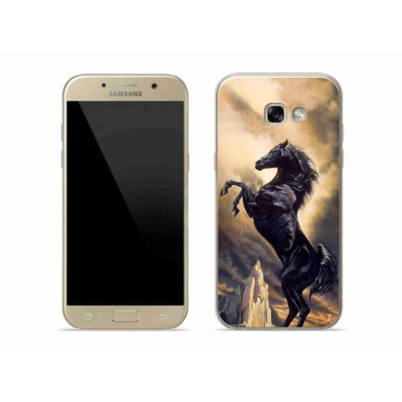 Zselés borítás mmCase Samsung Galaxy A5 (2017) - fekete rajzfilm lóhoz