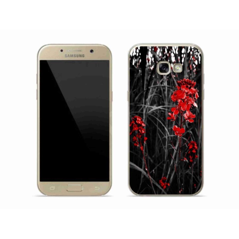 Gél védőhuzat mmCase Samsung Galaxy A5 (2017) - piros növényhez