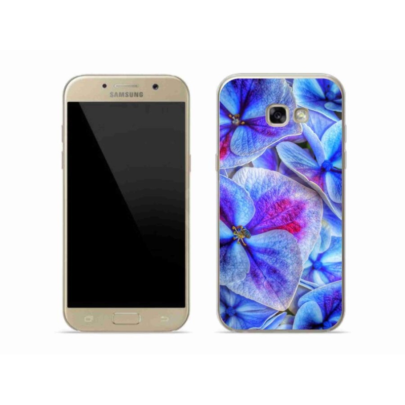 Gél védőhuzat mmCase Samsung Galaxy A5 (2017) - kék virágok 1