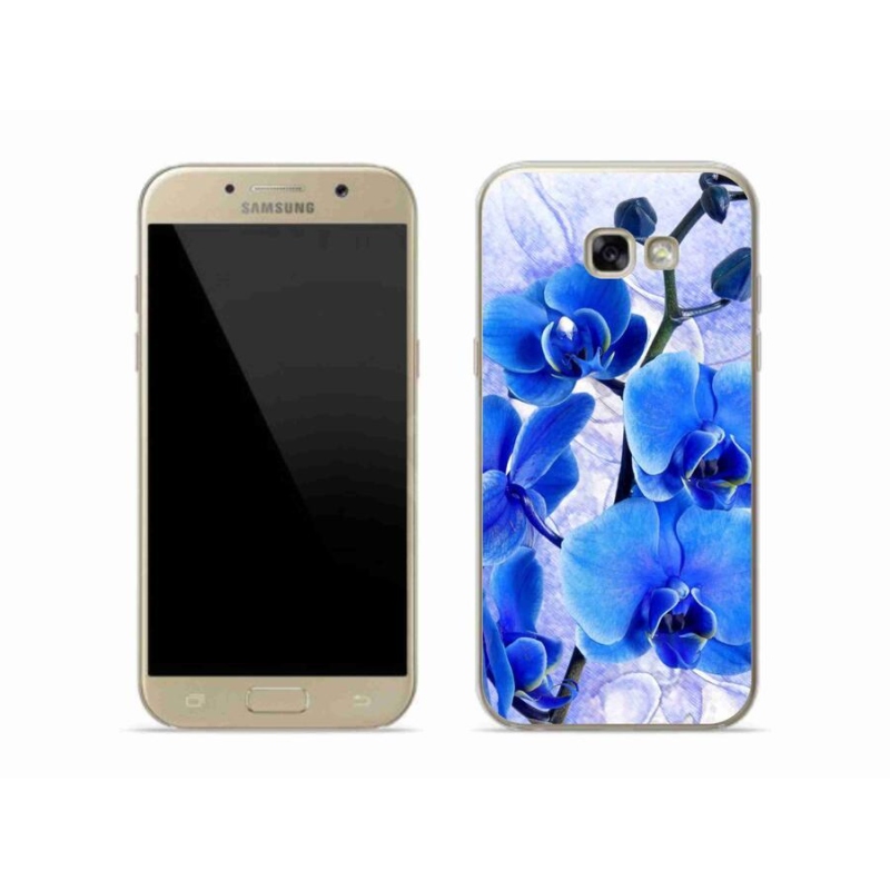 Gél védőhuzat mmCase Samsung Galaxy A5 (2017) - kék virágok