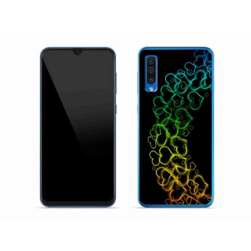 Gél védőhuzat mmCase Samsung Galaxy A50 készülékhez - színes szívek