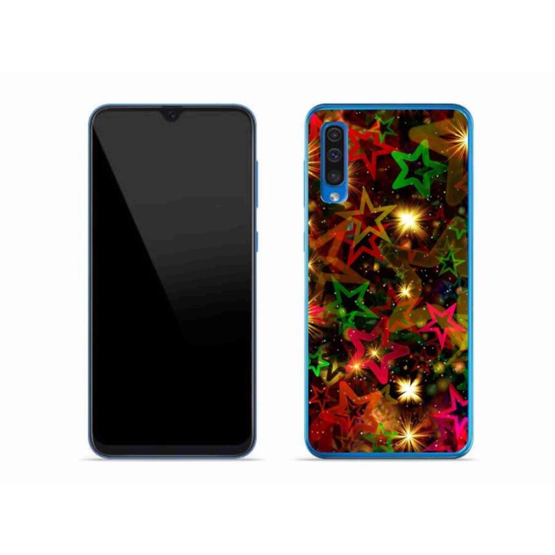 Gél borítás mmCase a mobiltelefon Samsung Galaxy A50 - színes csillagok