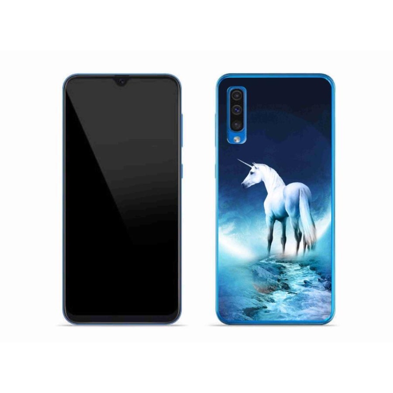 Gél védőhuzat mmCase Samsung Galaxy A50 készülékhez - fehér egyszarvú