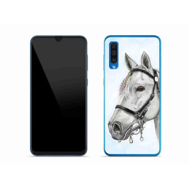 Zselés borítás mmCase Samsung Galaxy A50 - fehér ló 1