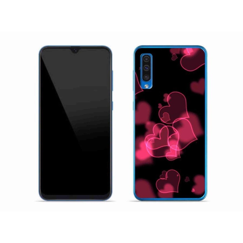 Gél védőhuzat mmCase Samsung Galaxy A50 készülékhez - piros szívek