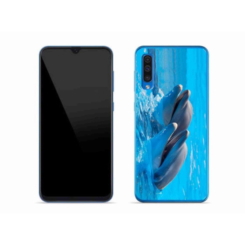 Zselés borítás mmCase Samsung Galaxy A50 készülékhez - delfinek