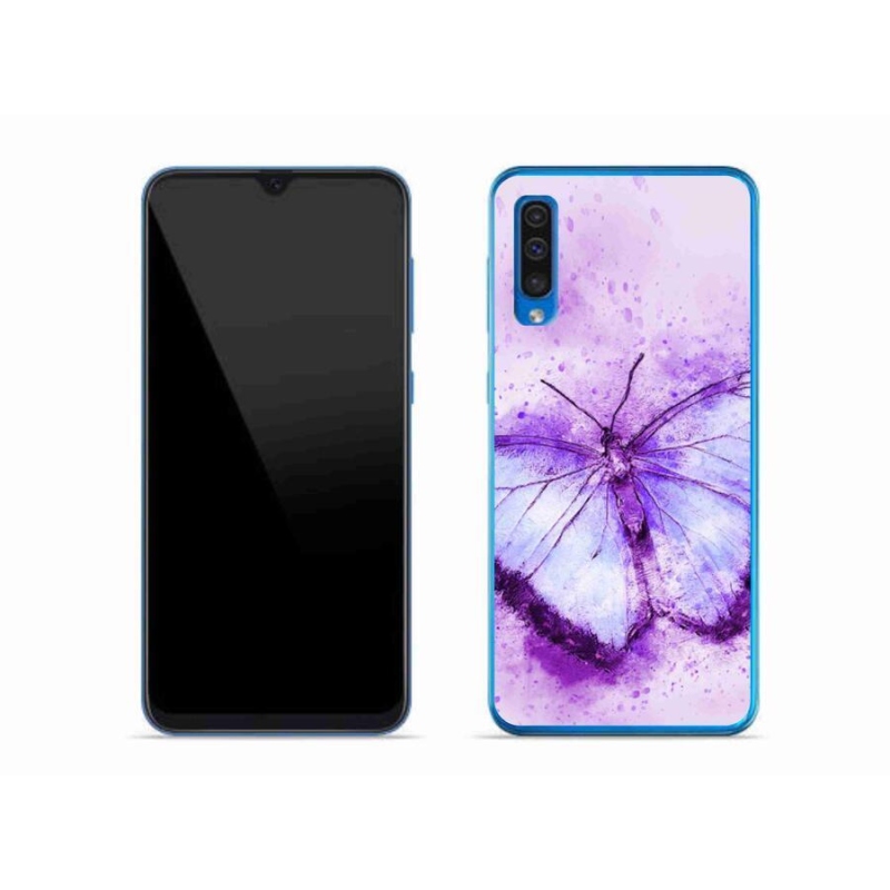 Gél védőhuzat mmCase Samsung Galaxy A50 készülékhez - lila pillangó