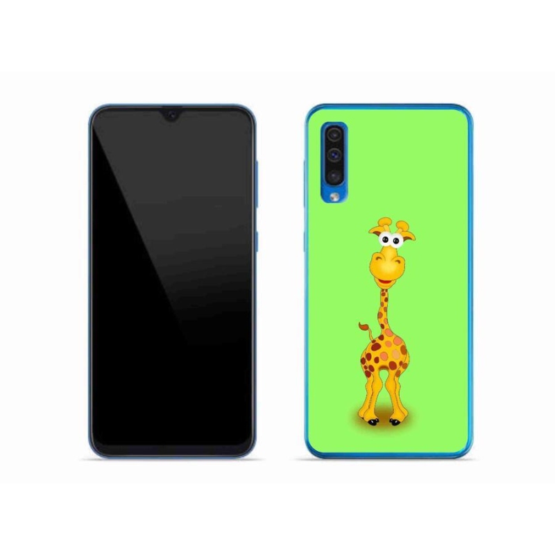 Zselés borítás mmCase Samsung Galaxy A50 készülékhez - rajzfilm zsiráf
