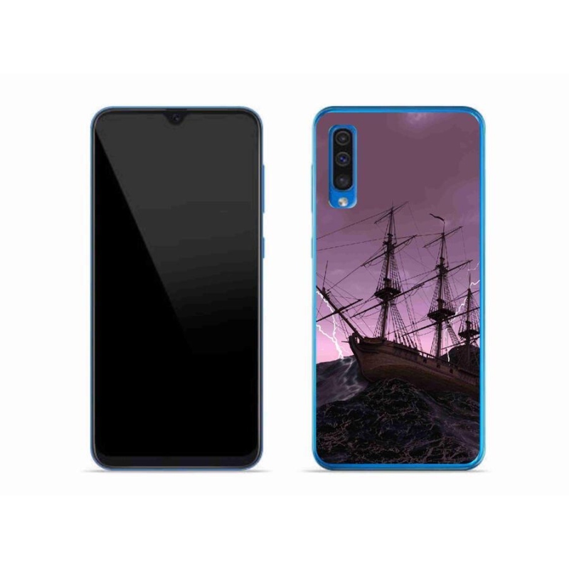 Zselés borítás mmCase Samsung Galaxy A50 készülékhez - hajó a viharban