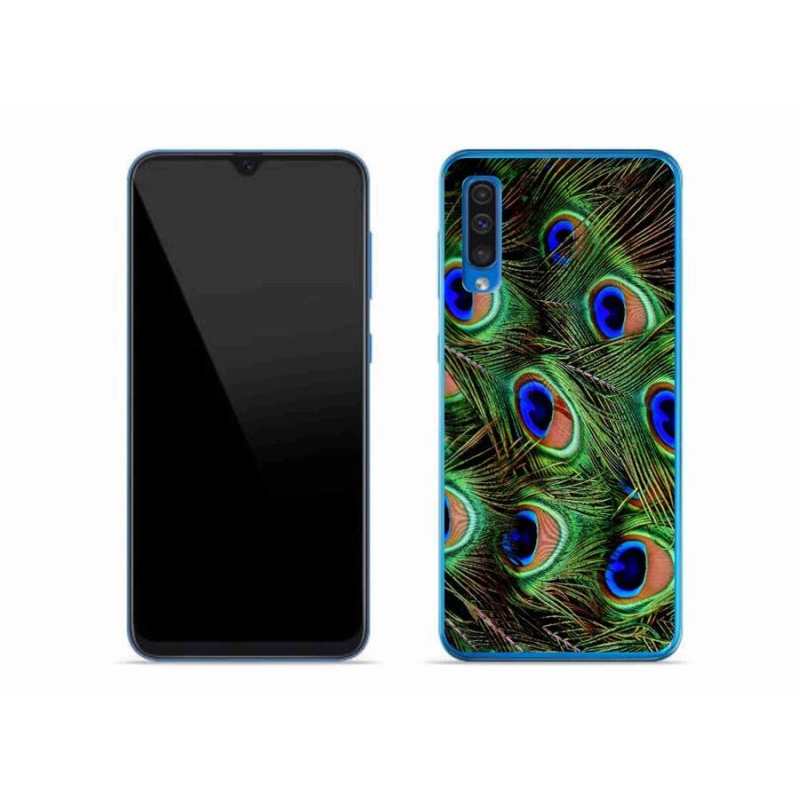 Zselés borítás mmCase Samsung Galaxy A50 készülékhez - pávatoll