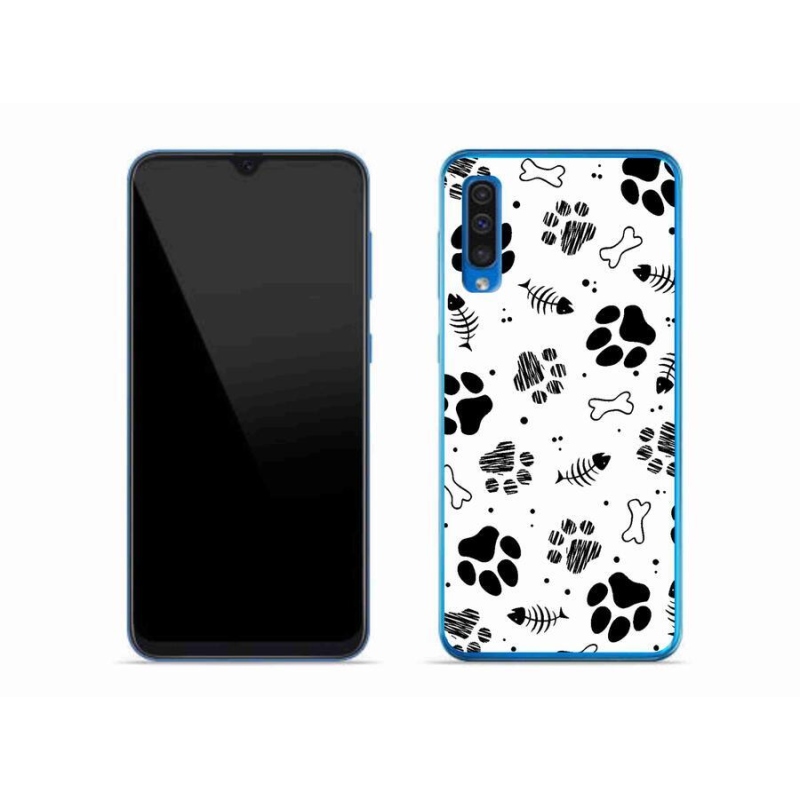 Zselés borítás mmCase Samsung Galaxy A50 készülékhez - kutyamancsok 1