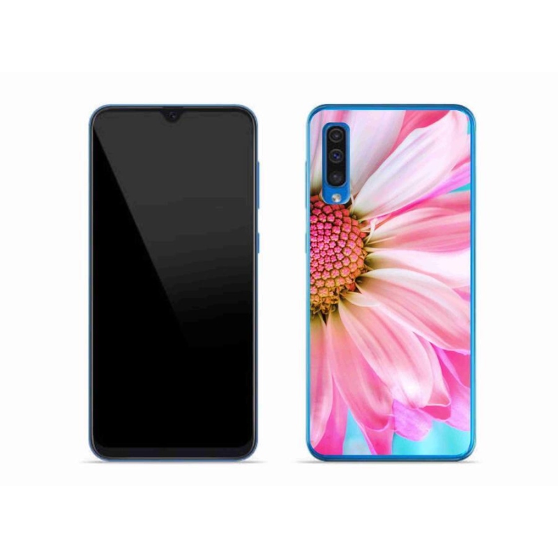 Gél védőhuzat mmCase Samsung Galaxy A50 készülékhez - rózsaszín virág