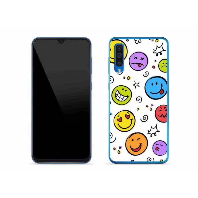 Gél borítás mmCase Samsung Galaxy A50 készülékhez - smiley-k