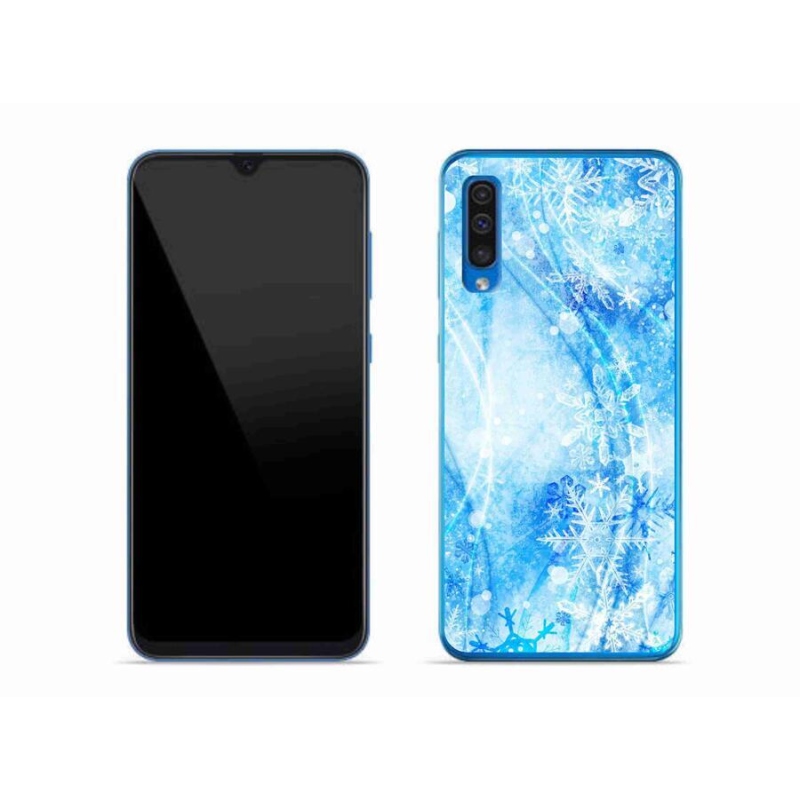 Gél védőhuzat mmCase Samsung Galaxy A50 készülékhez - hópelyhek