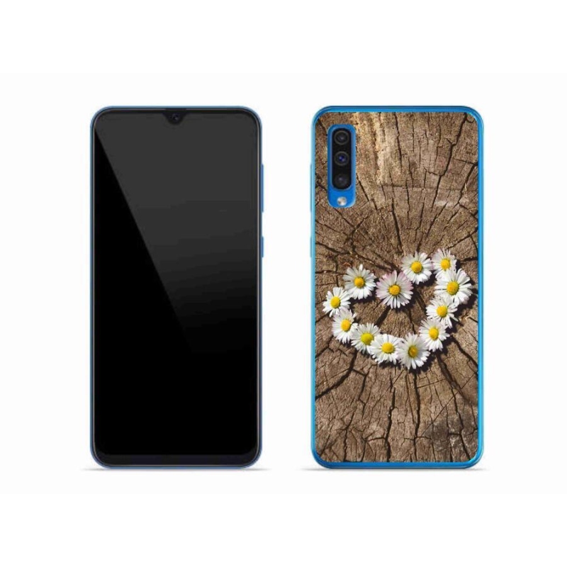 Gél védőhuzat mmCase mobiltelefonhoz Samsung Galaxy A50 - százszorszépek szíve