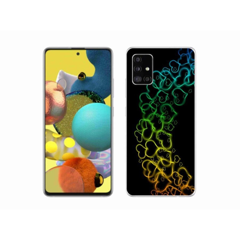 Zselés borítás mmCase Samsung Galaxy A51 5G - színes szívek