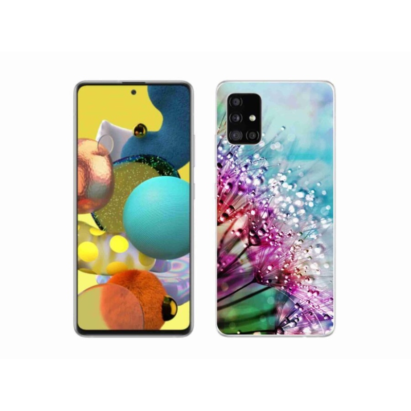 Gél védőhuzat mmCase mobiltelefonhoz Samsung Galaxy A51 5G - színes virágok