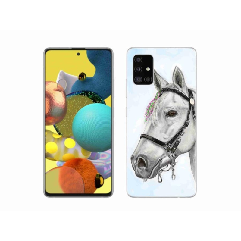 Zselés borítás mmCase Samsung Galaxy A51 5G - fehér ló 1