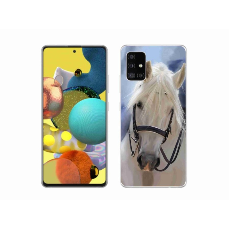 Zselés borítás mmCase Samsung Galaxy A51 5G - fehér ló