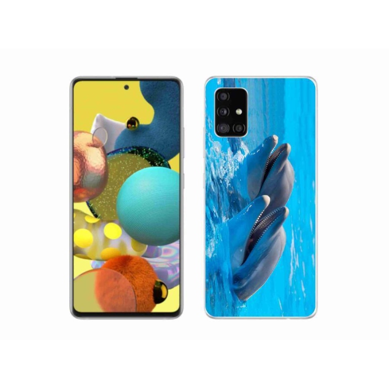 Zselés borítás mmCase Samsung Galaxy A51 5G - delfinek számára