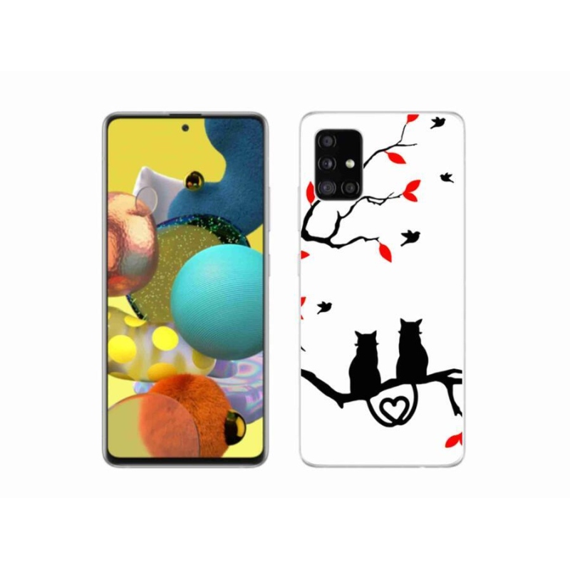 Gél borítás mmCase Samsung Galaxy A51 5G - macskaszerelem