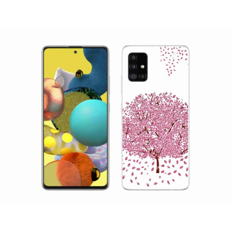 Zselés borítás mmCase Samsung Galaxy A51 5G - rajzfilmfa levelekkel