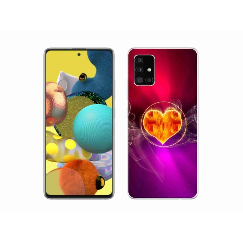 Gél borítás mmCase Samsung Galaxy A51 5G - tüzes szív