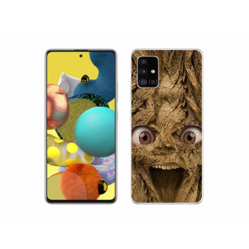 Gél borítás mmCase Samsung Galaxy A51 5G - vidám fa szemekkel