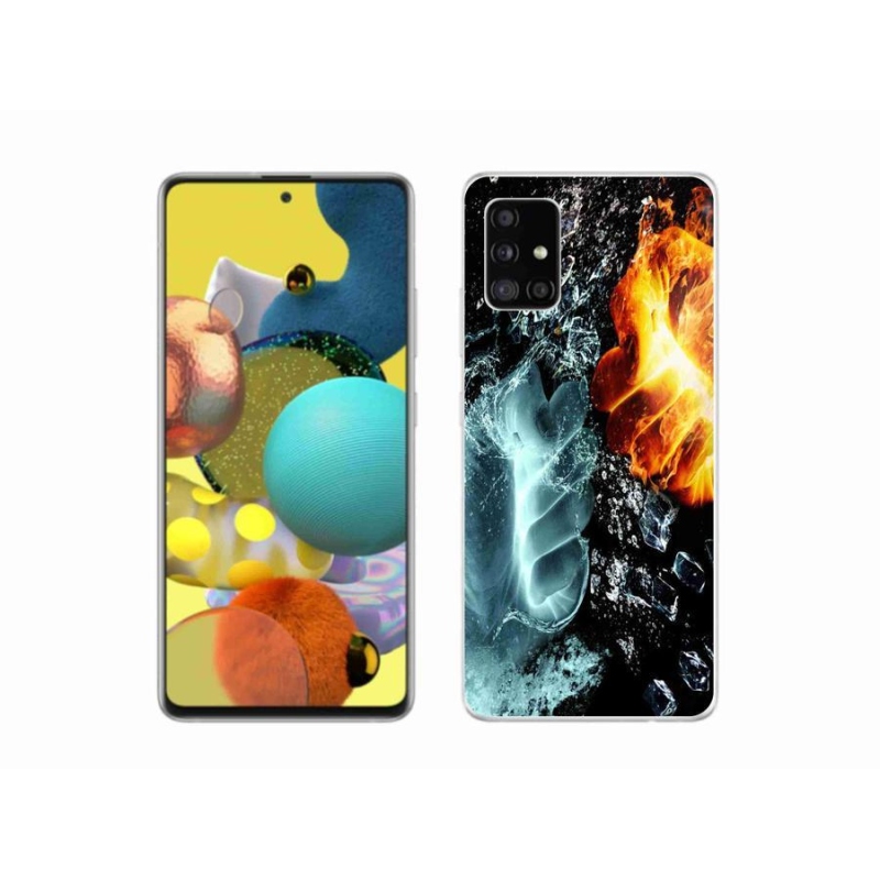 Zselés borítás mmCase Samsung Galaxy A51 5G - víz és tűz