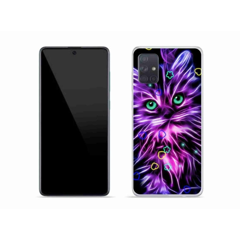Gél borítás mmCase Samsung Galaxy A51 készülékhez - absztrakt macska
