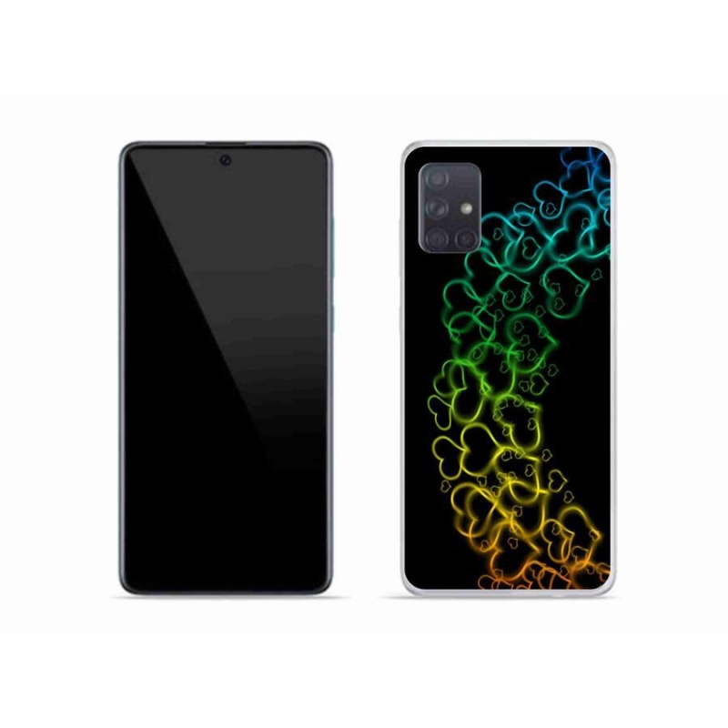 Gél védőhuzat mmCase Samsung Galaxy A51 készülékhez - színes szívek