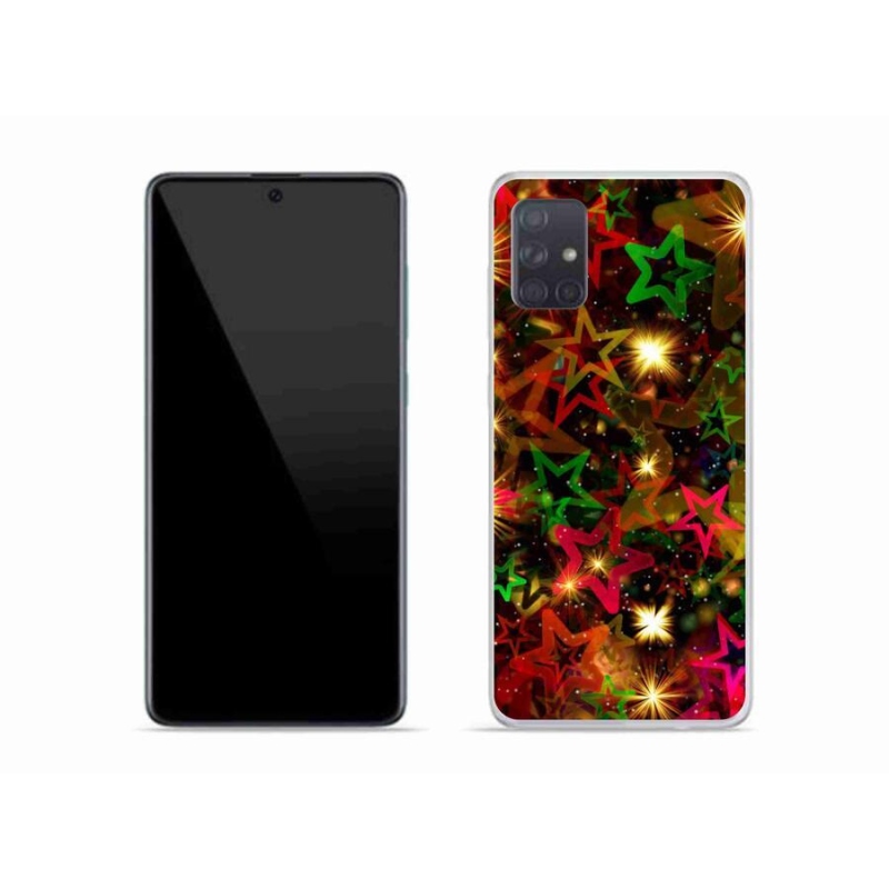 Gél borítás mmCase a mobiltelefon Samsung Galaxy A51 - színes csillagok
