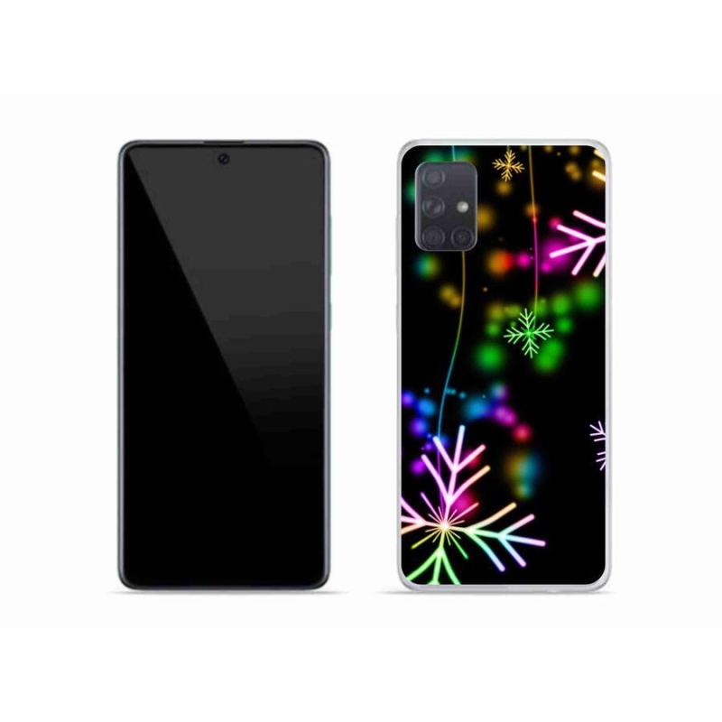 Gél borítás mmCase a mobiltelefon Samsung Galaxy A51 - színes pelyhek