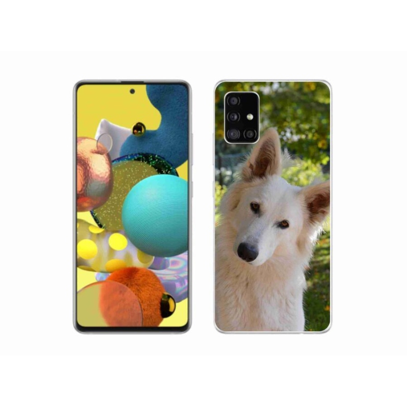Zselés borítás mmCase Samsung Galaxy A51 - fehér Svájci juhász 1