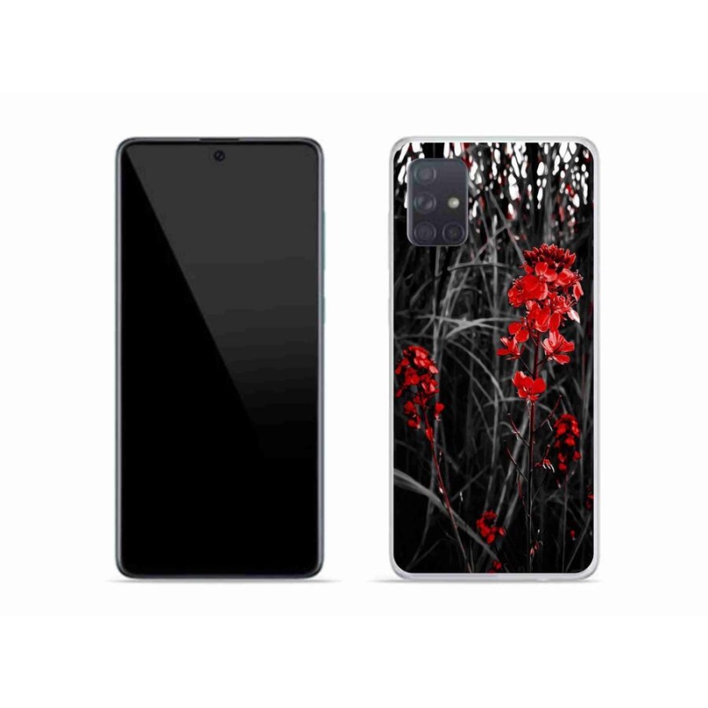 Gél védőhuzat mmCase Samsung Galaxy A51 - piros növényhez