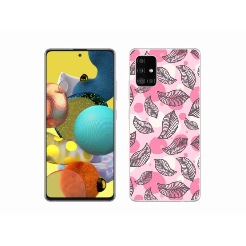 Gél borítás mmCase Samsung Galaxy A51 készülékhez - rajzfilmes hulló levelek