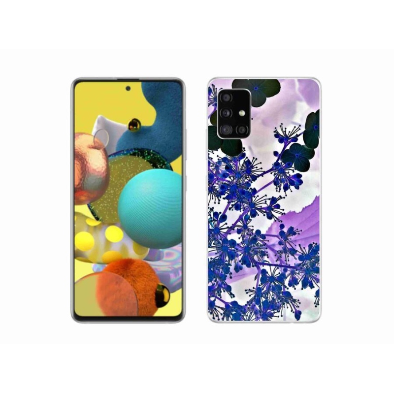 Gél borítás mmCase mobiltelefonhoz Samsung Galaxy A51 - hortenzia virág