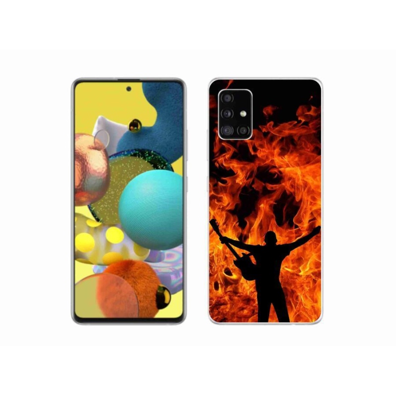 Gél borítás mmCase mobil Samsung Galaxy A51 - zenész és tűz