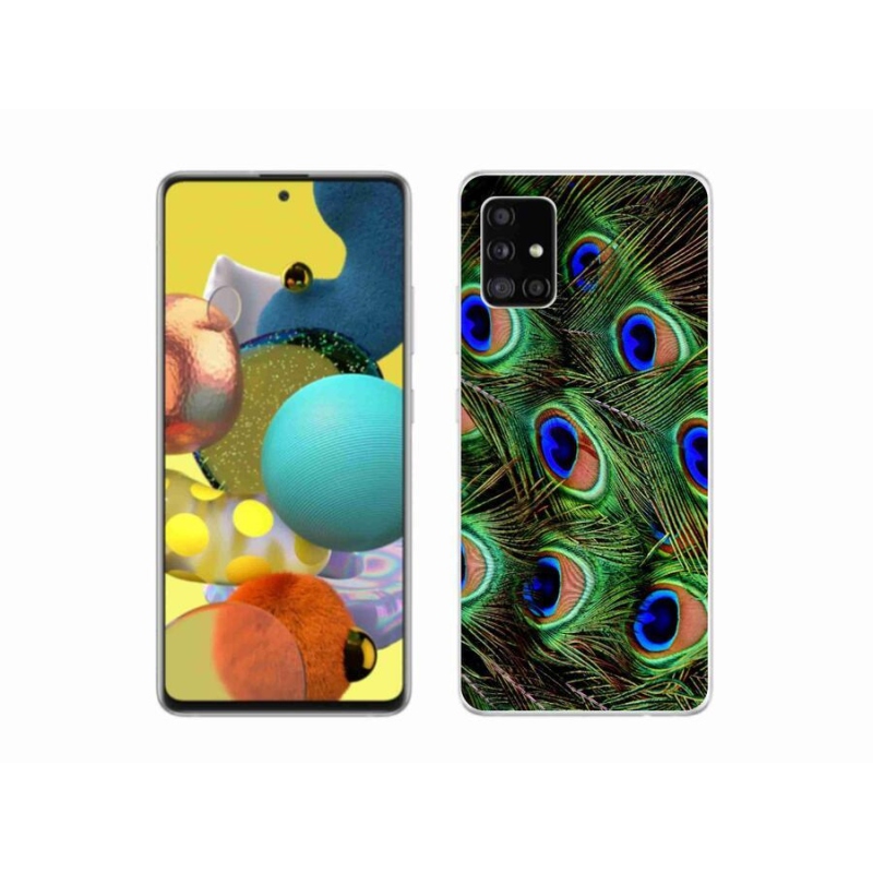Zselés borítás mmCase Samsung Galaxy A51 készülékhez - pávatoll