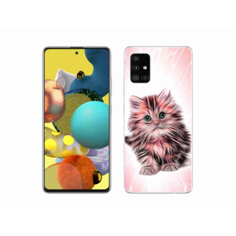 Gél borítás mmCase Samsung Galaxy A51 készülékhez - aranyos cica