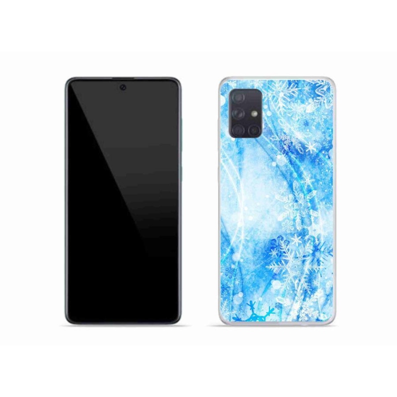 Gél borítás mmCase Samsung Galaxy A51 készülékhez - hópelyhek