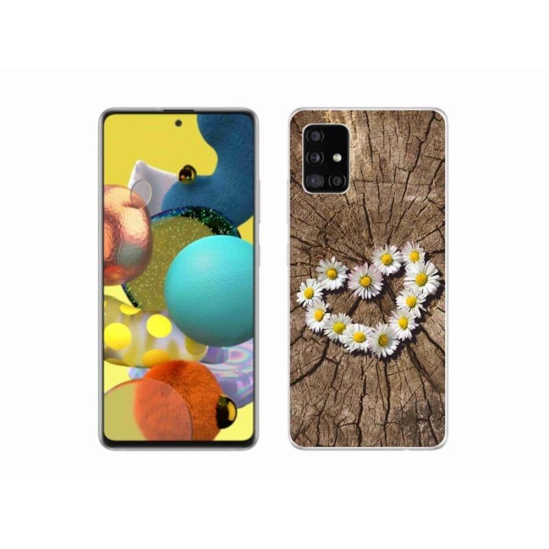 Gél védőhuzat mmCase mobiltelefonhoz Samsung Galaxy A51 - százszorszépek szíve