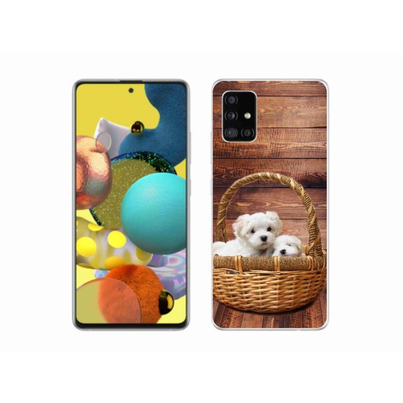 Zselés borítás mmCase Samsung Galaxy A51 - kölyökkutyákhoz